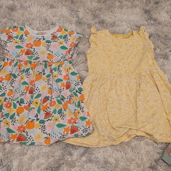 Girls 4t Summer Play Dresses Bundle Of 6 - Blue, Green, Pink, Yellow - Picture 6 of 13